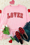 LOVER Round Neck Dropped Shoulder Sweatshirt - Trendsi - Flyclothing LLC