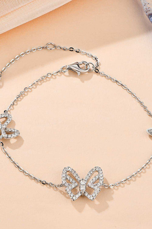 Moissanite Butterfly Shape Bracelet - Trendsi - Flyclothing LLC