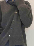Dropped Shoulder Buttoned Cardigan - Trendsi - Flyclothing LLC