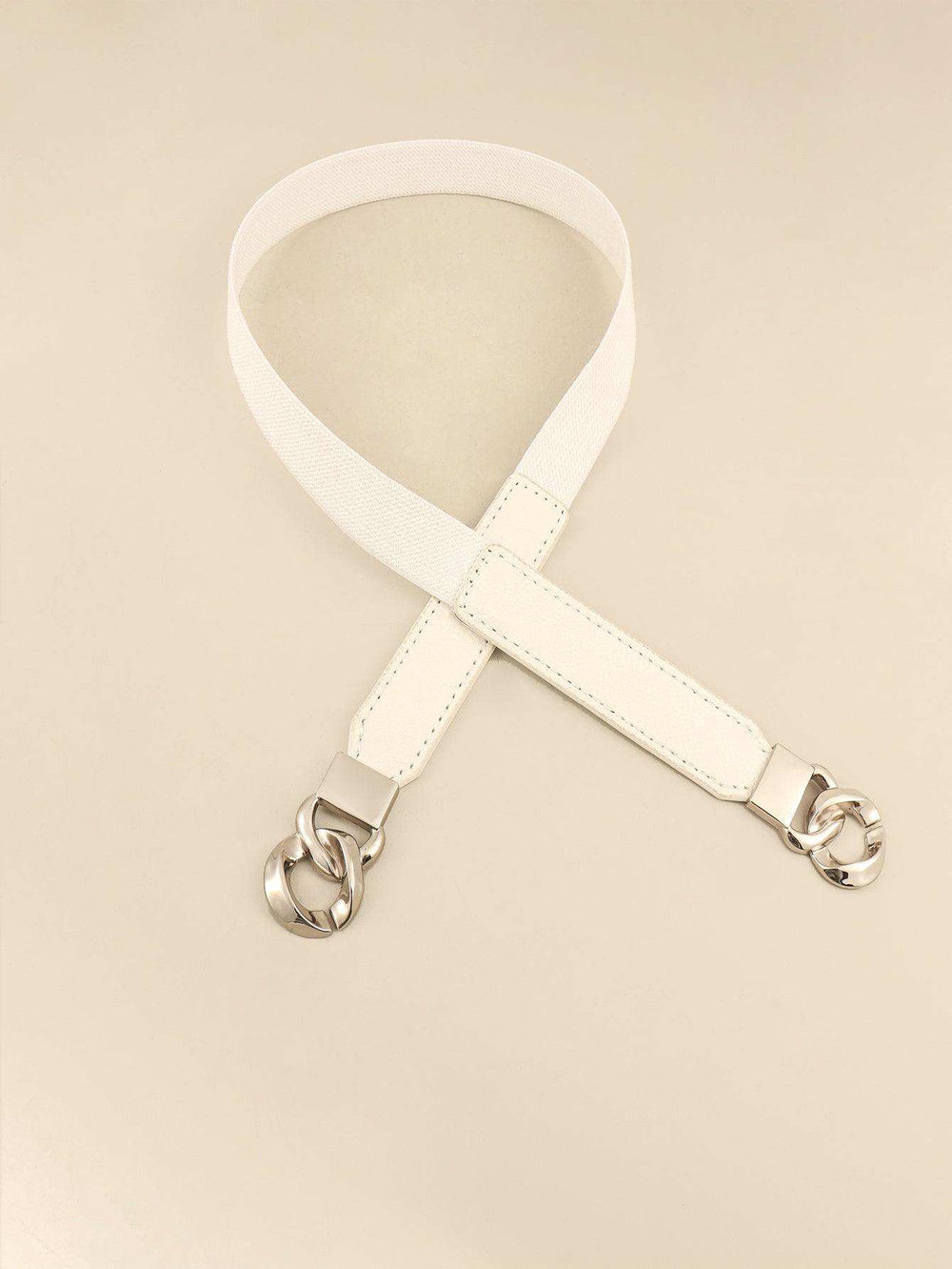 Zinc Alloy Buckle Elastic PU Belt - Trendsi - Flyclothing LLC