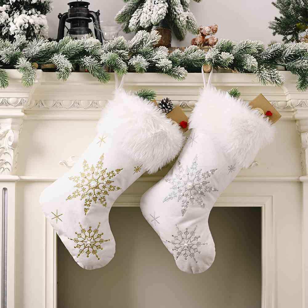 Snowflake Christmas Stocking - Trendsi - Flyclothing LLC