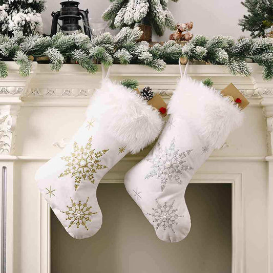 Snowflake Christmas Stocking - Trendsi - Flyclothing LLC