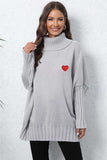 Turtle Neck Long Sleeve Ribbed Sweater - Trendsi - Flyclothing LLC