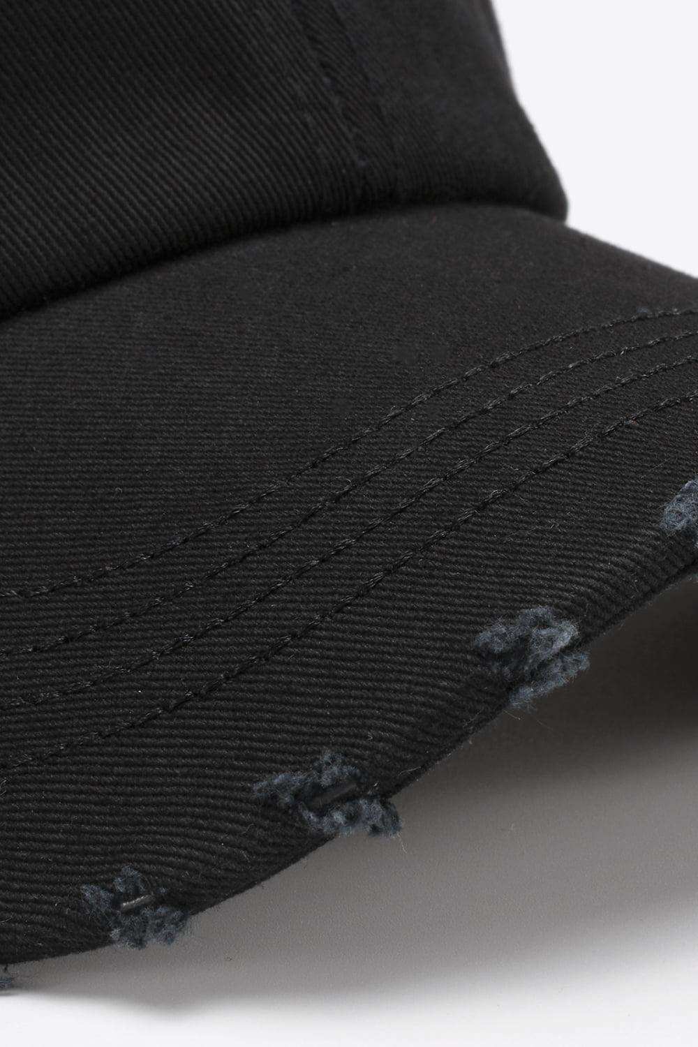 VIBRA Graphic Distressed Adjustable Baseball Cap - Trendsi - Flyclothing LLC