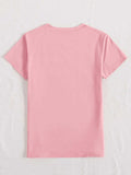 Rabbit Round Neck Short Sleeve T-Shirt - Trendsi - Flyclothing LLC