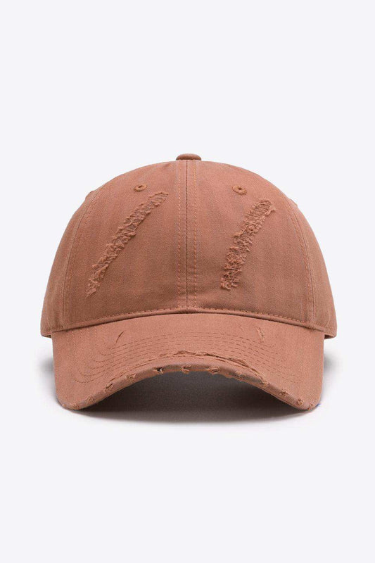 Distressed Adjustable Baseball Cap - Trendsi - Flyclothing LLC