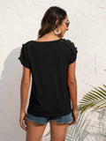 Spliced Lace Cold-Shoulder Blouse - Trendsi - Flyclothing LLC