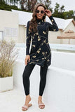 Printed Mock Neck Long Sleeve Top and Pants Swim Set - Trendsi - Flyclothing LLC