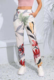 Floral Print Cropped Pants with Pockets - Trendsi - Flyclothing LLC
