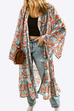 Printed Open Front Duster Cardigan - Trendsi - Flyclothing LLC