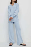 Dropped Shoulder Sweater and Long Pants Set - Trendsi - Flyclothing LLC