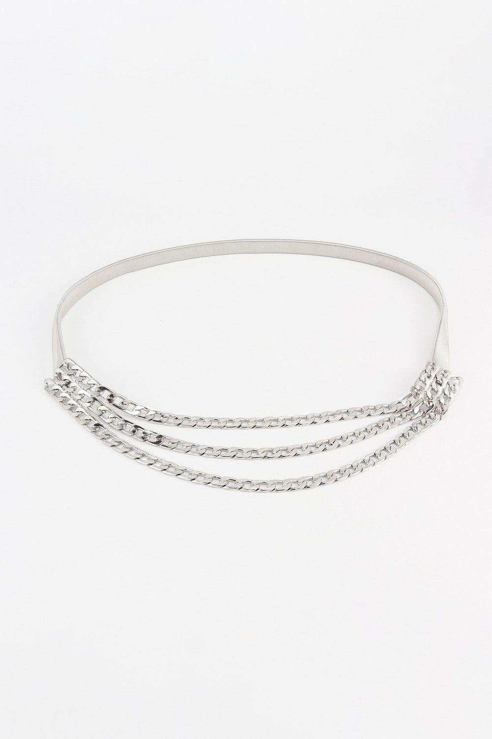 Metal Triple-Layered Chain Belt - Trendsi - Flyclothing LLC