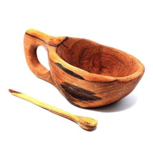 Reclaimed Olive Wood Salt Pot - Kahero Farm - Kenya - Kahero Farm - Flyclothing LLC