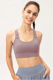 Scoop Neck Long Sports Bra - Trendsi - Flyclothing LLC