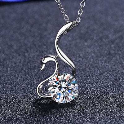 2 Carat Moissanite 925 Sterling Silver Necklace - Trendsi - Flyclothing LLC