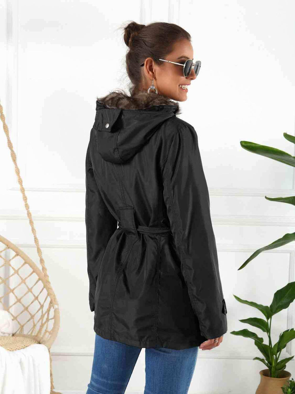 Full Size Hooded Jacket with Detachable Liner (Three-Way Wear) - Trendsi - Flyclothing LLC