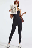 Crisscross Back Wide Strap Active Jumpsuit - Trendsi - Flyclothing LLC