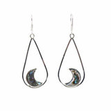 Earrings, Teardrop with Abalone Half Moons - Artisana - Flyclothing LLC