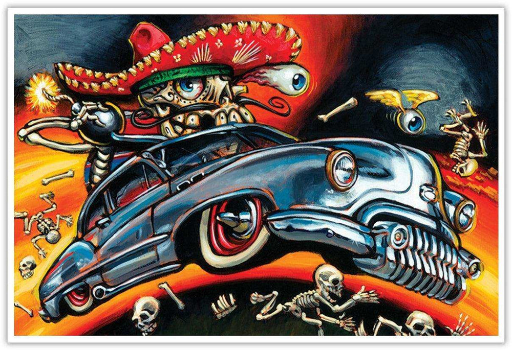 Bigtoe Calavera Custom 12 x 18 Art Print - Bigtoe - Flyclothing LLC