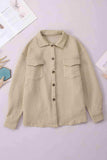 Button Down Collared Jacket - Trendsi - Flyclothing LLC