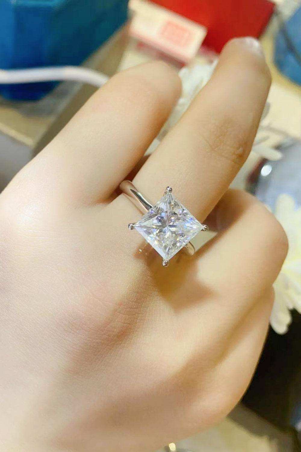 5 Carat Moissanite Solitaire Ring - Trendsi - Flyclothing LLC