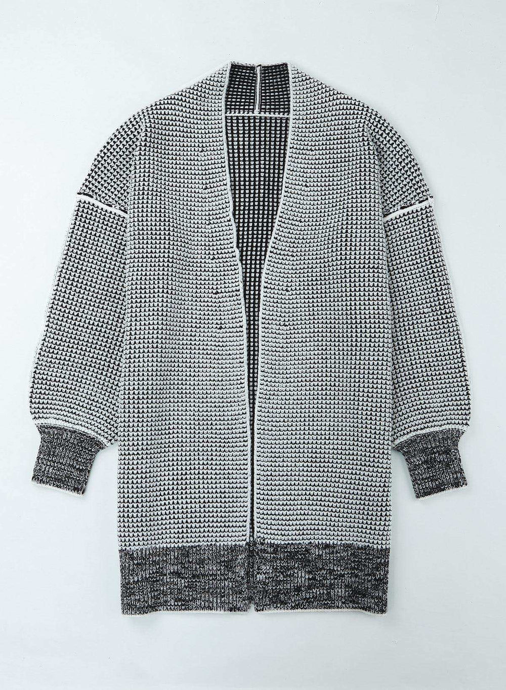 Heathered Open Front Longline Cardigan - Trendsi - Flyclothing LLC