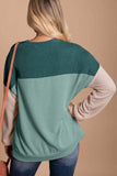 Color Block Dropped Shoulder T-Shirt - Trendsi - Flyclothing LLC