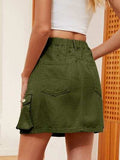 High Waist Denim Skirt - Trendsi - Flyclothing LLC