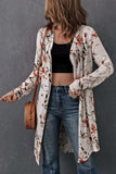 Printed Open Front Longline Cardigan - Trendsi - Flyclothing LLC