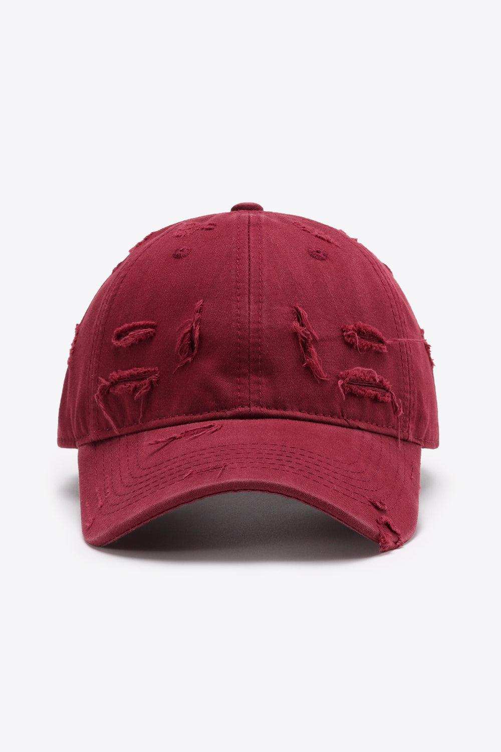 Distressed Adjustable Baseball Cap - Trendsi - Flyclothing LLC