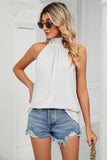 Gathered Detail Tied Sleeveless Top - Trendsi - Flyclothing LLC