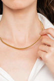 18K Gold Plated Curb Chain Necklace - Trendsi - Flyclothing LLC