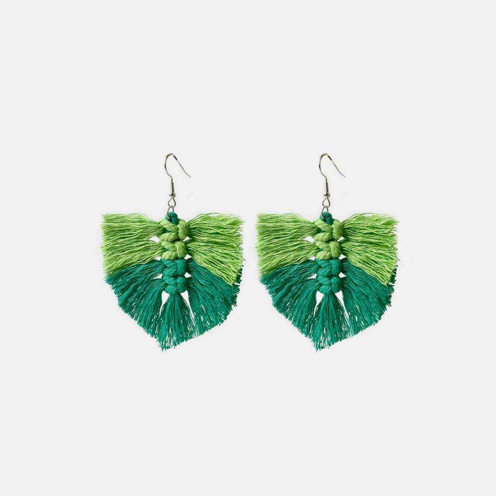 Fringe Detail Dangle Earrings - Trendsi - Flyclothing LLC