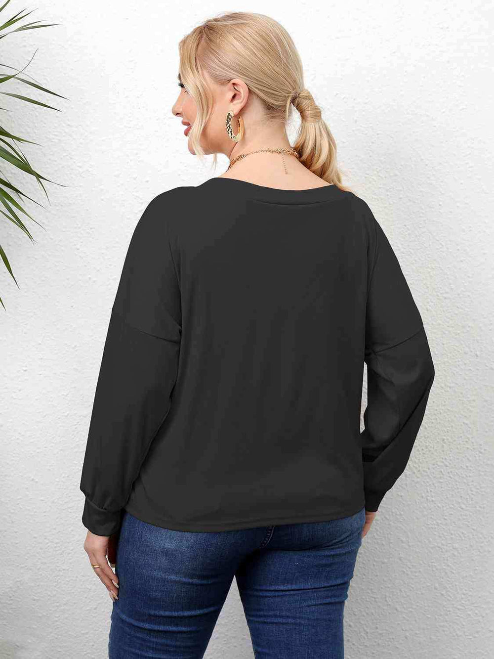 Plus Size Twisted Drop Shoulder T-Shirt - Trendsi - Flyclothing LLC