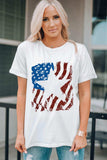 US Flag Graphic Round Neck Tee - Trendsi - Flyclothing LLC