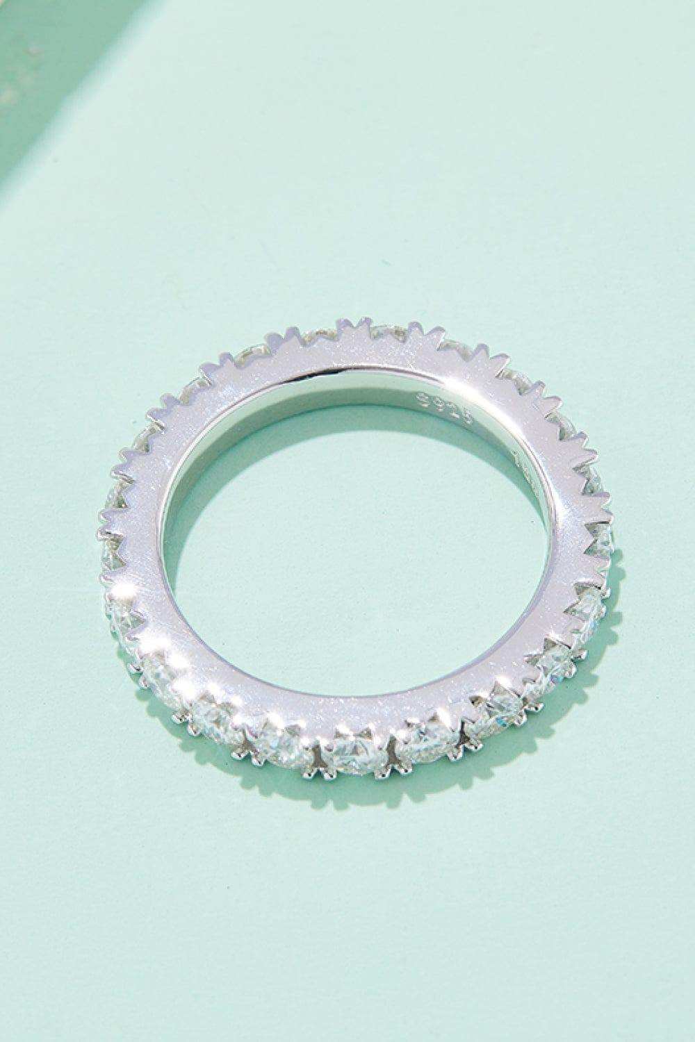 2.3 Carat Moissanite 925 Sterling Silver Eternity Ring - Trendsi - Flyclothing LLC