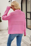 Round Neck Opnework Long Sleeve Pullover Sweater - Trendsi - Flyclothing LLC