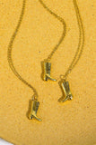 Cowboy Boot Pendant Stainless Steel Necklace - Trendsi - Flyclothing LLC