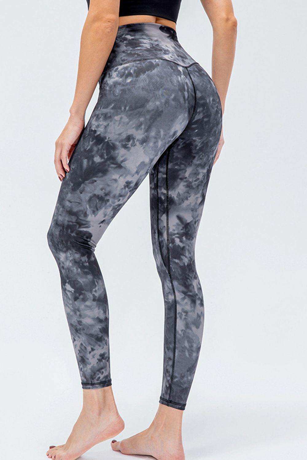 Wide Waistband Slim Fit Active Leggings - Trendsi - Flyclothing LLC