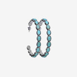 Artificial Turquoise C-Hoop Earrings - Trendsi - Flyclothing LLC