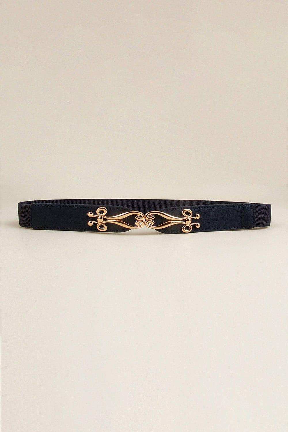 Alloy Buckle Elastic Belt - Trendsi - Flyclothing LLC
