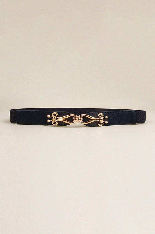 Alloy Buckle Elastic Belt - Trendsi - Flyclothing LLC