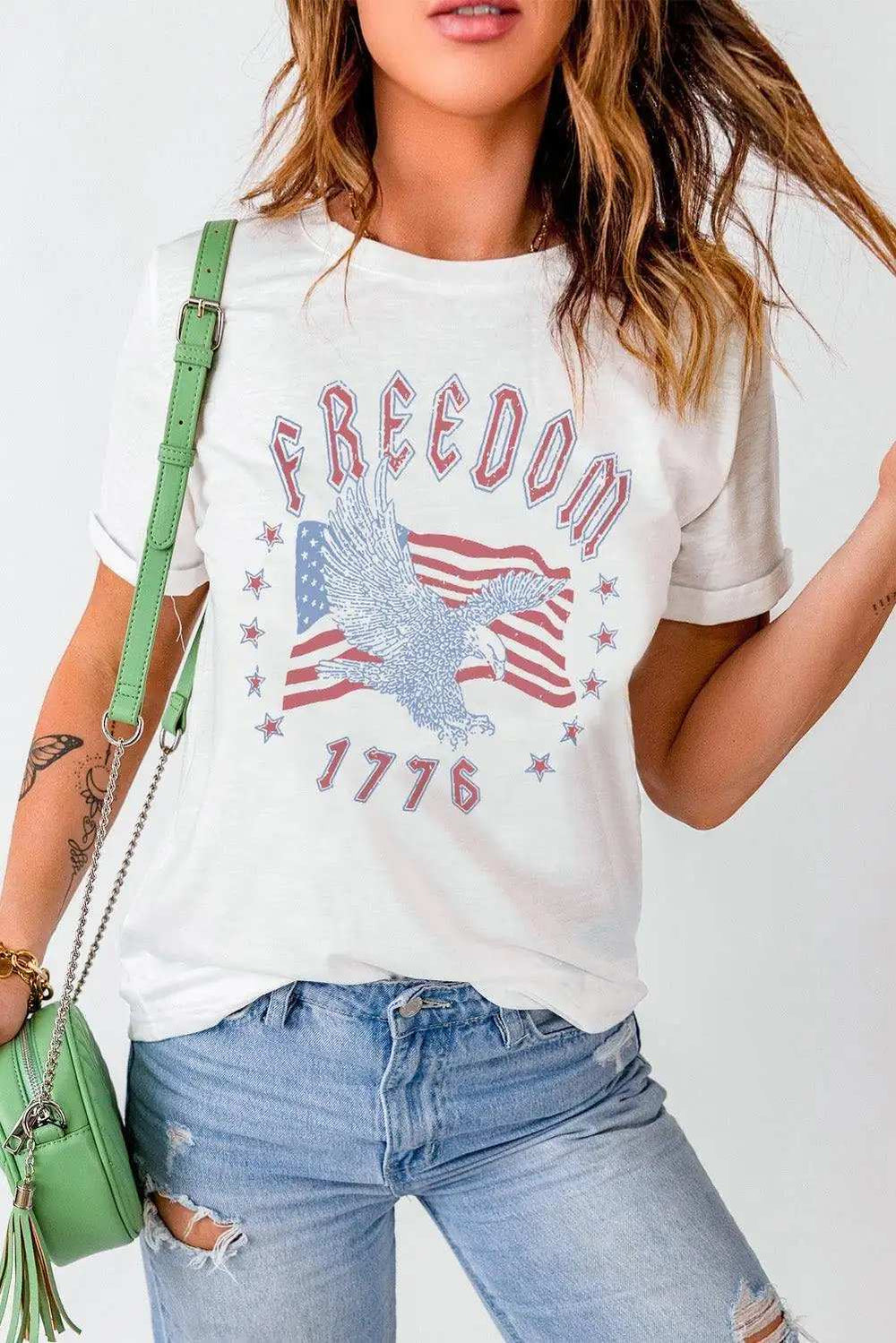 FREEDOM 1776 Graphic Tee - Trendsi - Flyclothing LLC