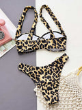 Leopard Ring Detail Bikini Set - Trendsi - Flyclothing LLC
