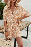 Printed Button Up Shirt and Shorts Set - Trendsi - Flyclothing LLC
