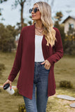 Textured Open Front Long Sleeve Cardigan - Trendsi - Flyclothing LLC