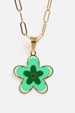 Flower Pendant Stainless Steel Necklace - Trendsi - Flyclothing LLC