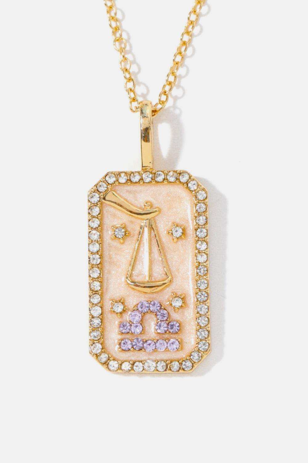 Rhinestone Constellation Pendant Copper Necklace - Trendsi - Flyclothing LLC