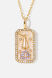 Rhinestone Constellation Pendant Copper Necklace - Trendsi - Flyclothing LLC
