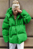 Pocketed Zip Up Hooded Puffer Jacket - Trendsi - Flyclothing LLC